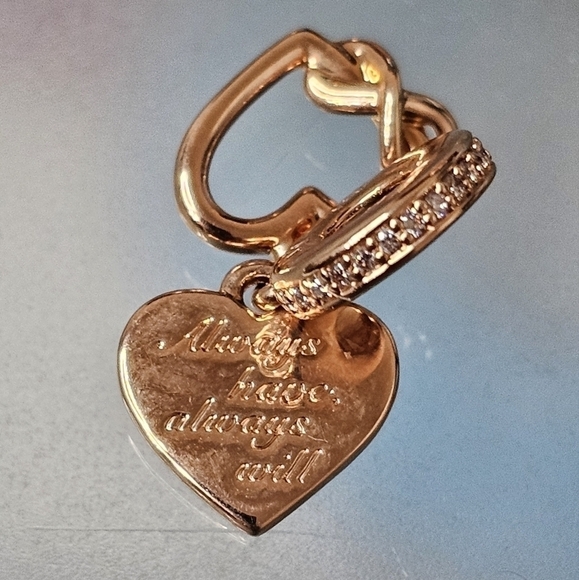 Pandora Love You Infinity Heart Dangle Charm - Picture 3 of 4